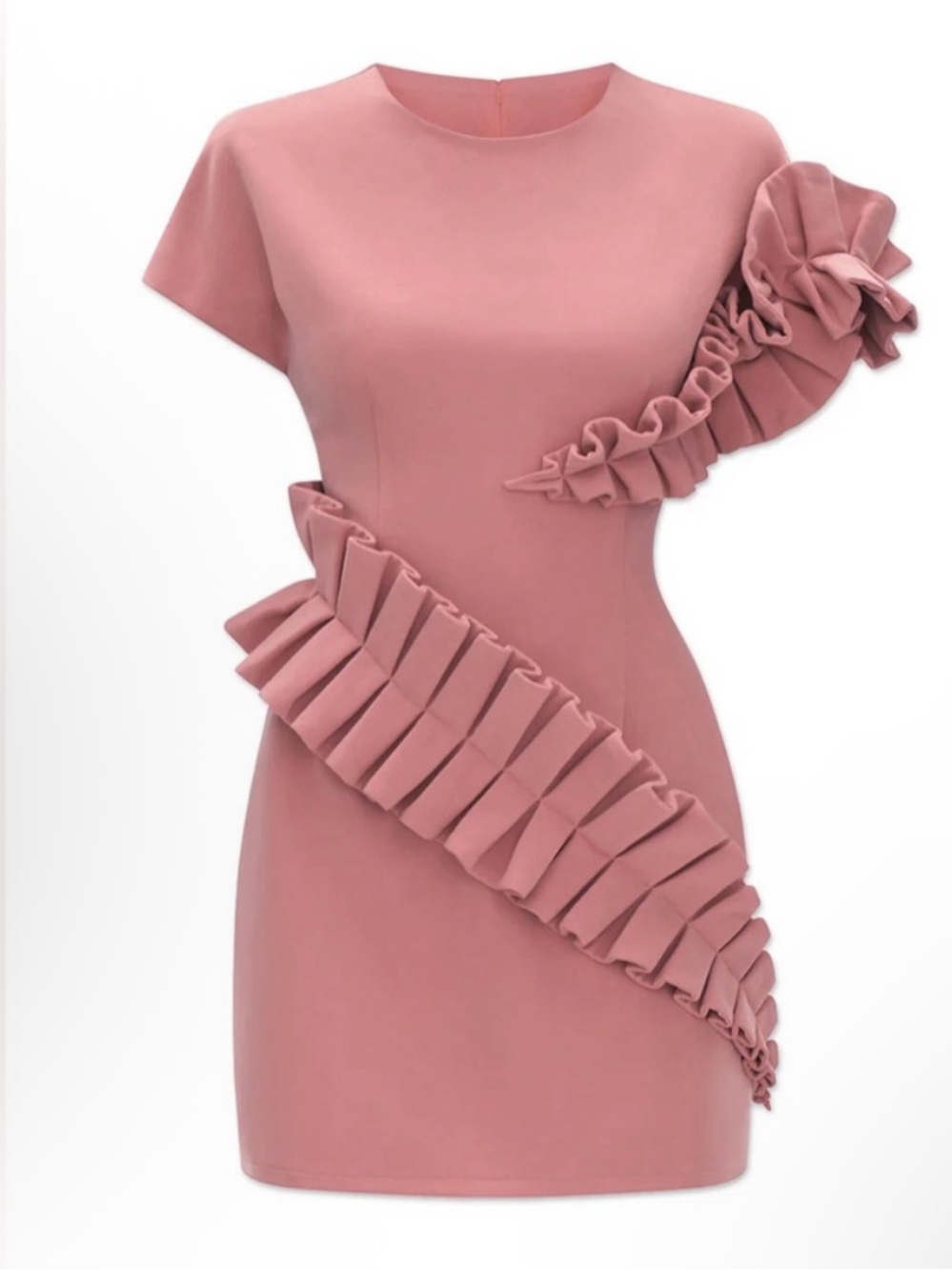 ANDREA IYAMAH Elegant Ruffle-Detail Mini Dress - Picture 13 of 16